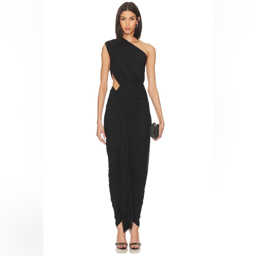 Elegant Black One-Shoulder Dress